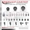 Service Caster Semi Steel Swivel Grip Ring Caster Set 45'' Wheels&7/16'' Stems-2 w/BRK, 4PK SCC-GR20S515-SSR-TLB-716138-2-S-2 - alternate 4